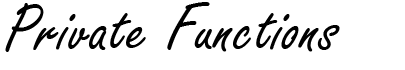 Prvate Functions