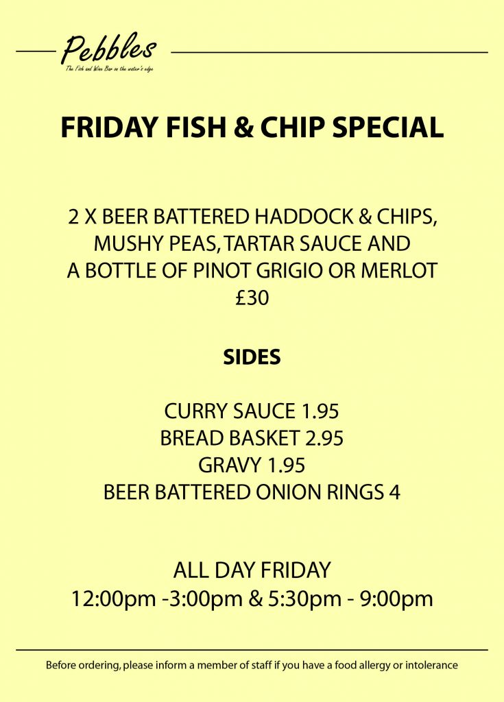 Fish Specials from Pebbles